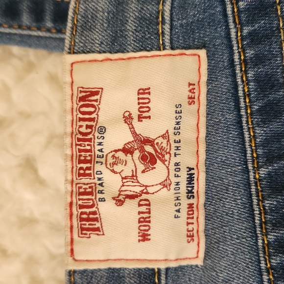 True Religion Jennie Mid Rise Curvy Skinny Jean Size 26 L 30 - Picture 10 of 13